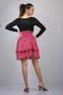 Pink Small Flower Print Skirt (OTLKT1008)